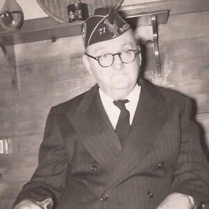Stoic Veteran, Vintage Photograph, Black and White Photo, Military Memory, War Hero, Special Event, Am Vets
