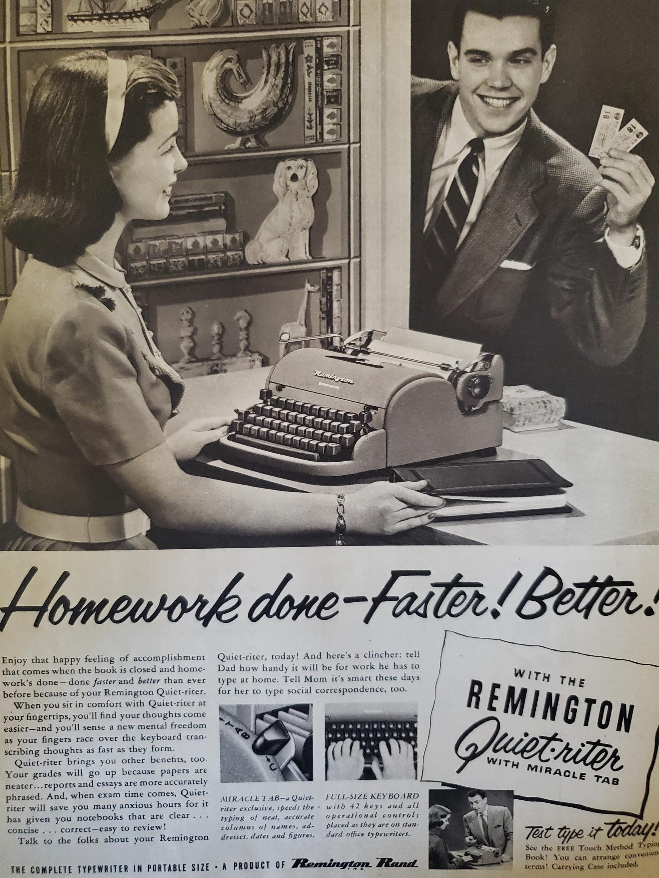 Remington Quiet Riter Typewriter - Etsy