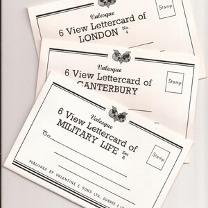 Juegos de postales de Valentine & Sons, Londres, Canterbury, Vida Militar, Postales Vintage, Sitios Ilustrados y Escena en y alrededor de Inglaterra