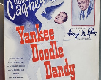 Yankee Doodle Boy, Vintage Sheet Music, Yankee Doodle Dandy, James Cagney, Red White Blue, Patriotic Music from 1931, Musical Movie