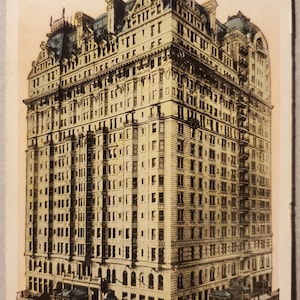 Hotel Bellevue-Stratford, Filadelfia, Pensilvania, postal antigua con ilustraciones a color, nunca utilizada, Grand Hotel, arquitectura