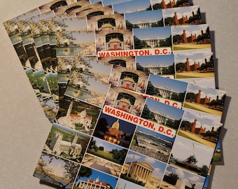 Washington DC Postcard Collection, Fun Funky Correspondence, Vintage Postcards, Color Photos of Sites and Scenes in Washington DC, Monuments