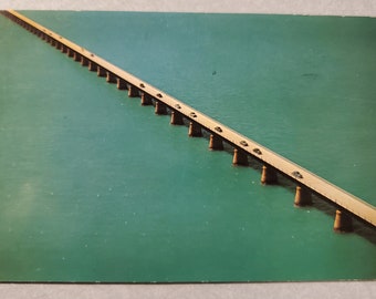 Seven Mile Bridge Florida Keys, 1959 Postmark, Vintage Color Photo Postcard, Travel Souvenir, Vacation Correspondence