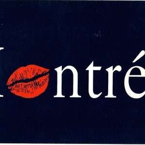 Montreal, Love and Kisses, Canada, vintage extra grote ansichtkaart, zwart, rood en wit, briefkaart Office of Tourism, promotiekaart