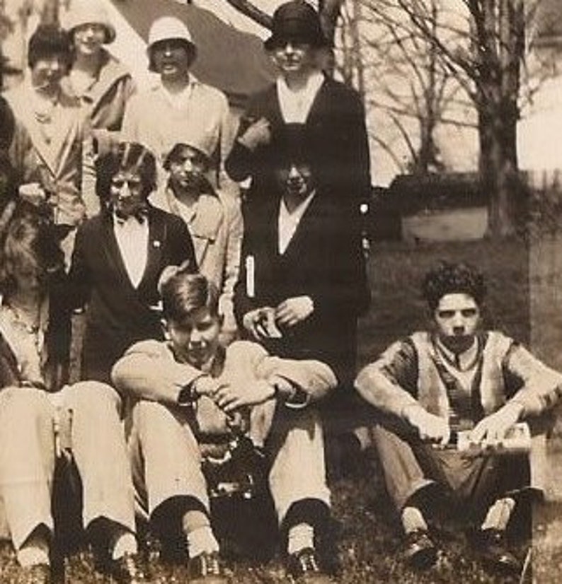 Cincinnatus High School Seniors at Mt. Vernon, April 1929, Vintage Photograph, Sepia Colored Photo, Group Photo, 1920's Fashion image 4