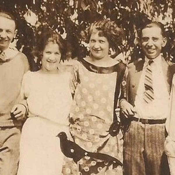 Sound Beach, June 16 1923, Group of People, Family, Friends at the Beach, Vintage Photograph, Sepia Colored Photo, Vernacular Image