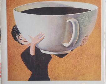 Sanka Instant Coffee, Original Magazine Ad, Vintage Ad, Paper Ephemera, Classic Advertisement, Fun Home Kitchen Café Coffee Shop Décor