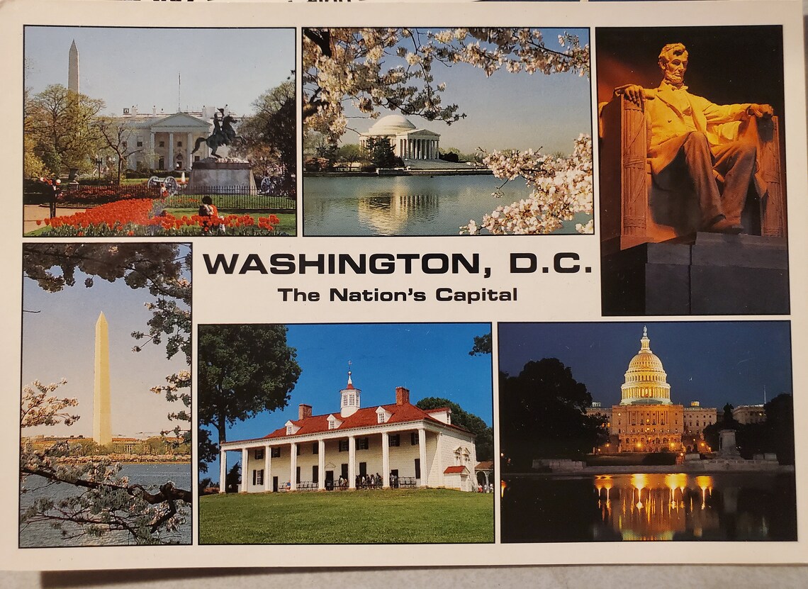 Washington DC Postcard Collection, Fun Funky Correspondence, Vintage ...