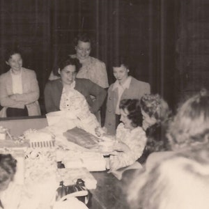 It&#39;s a Party, Girl Party, Baby Shower, Wedding Shower, Birthday, Vintage Photograph, Vernacular Snapshot, Black and White Photo, Set of 2