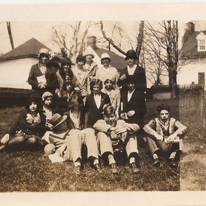 Cincinnatus High School Seniors at Mt. Vernon, April 1929, Vintage Photograph, Sepia Colored Photo, Group Photo, 1920's Fashion image 2