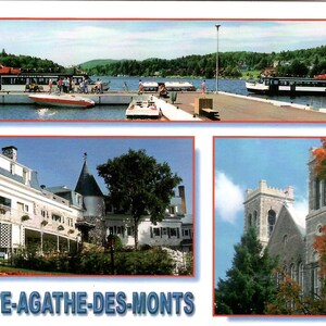 Sainte Agathe Des Monts, Quebec, Canadá, Cartões postais vintage grandes, Cartões postais fotográficos de duas cores pelo preço de um, Lembrança de viagem
