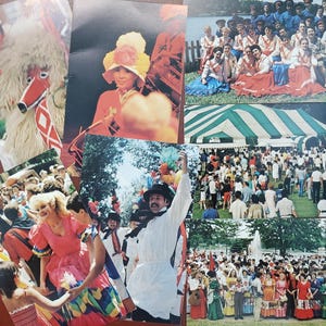Festival mondial de folklore à Drummondville, Québec, jeu de cartes postales, cartes postales photo couleur vintage, souvenir de voyage, souvenir de vacances