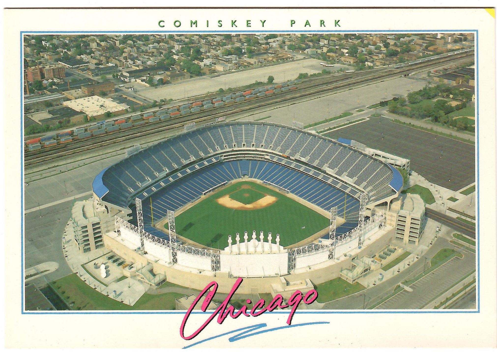 Chicago's Comiskey Park Vintage Postcard Newly Etsy UK