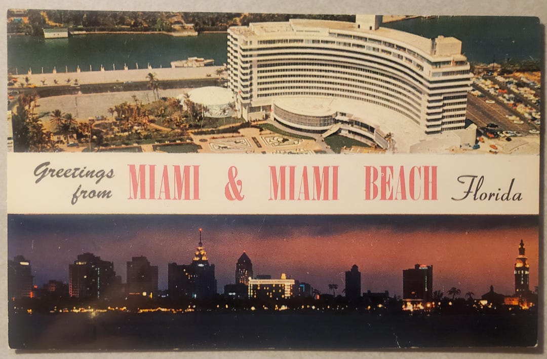 Greetings From Miami and Miami Beach Florida, YOUR CHOICE, Vintage ...