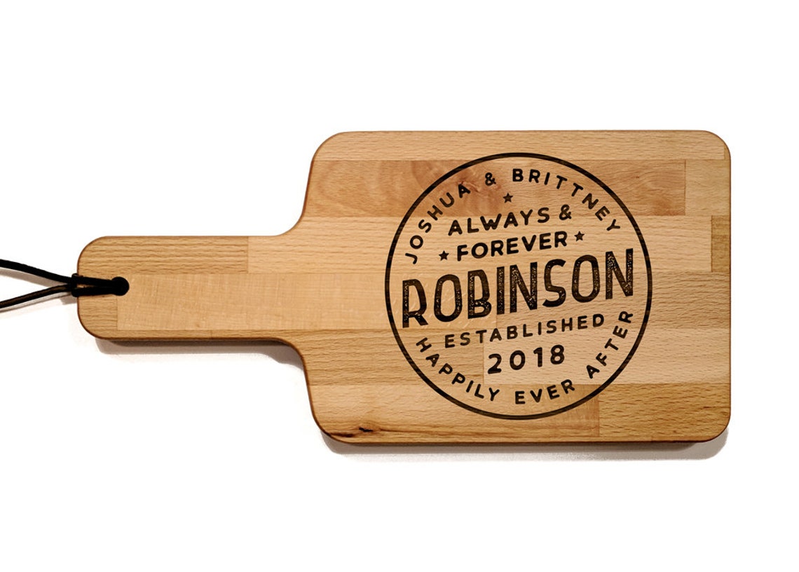Personalized Cheese Board With Handle 6 x 11.75 inch Wood Etsy