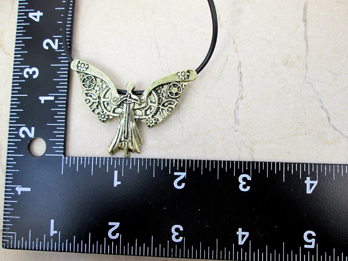 Steampunk Clockwork Angel Necklace Clockwork Angel Pendant Etsy