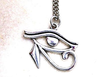 Eye Necklace, Eye Of Horus Necklace, Eye of Ra Necklace, Egyptian Third Eye Necklace, All Seeing Eye Necklace, Protection Amulet, for Men