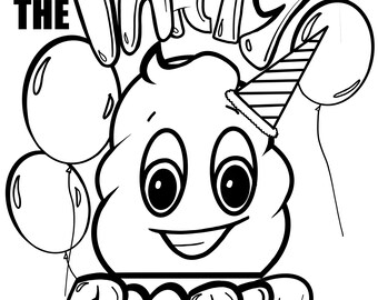 emoji coloring pages etsy