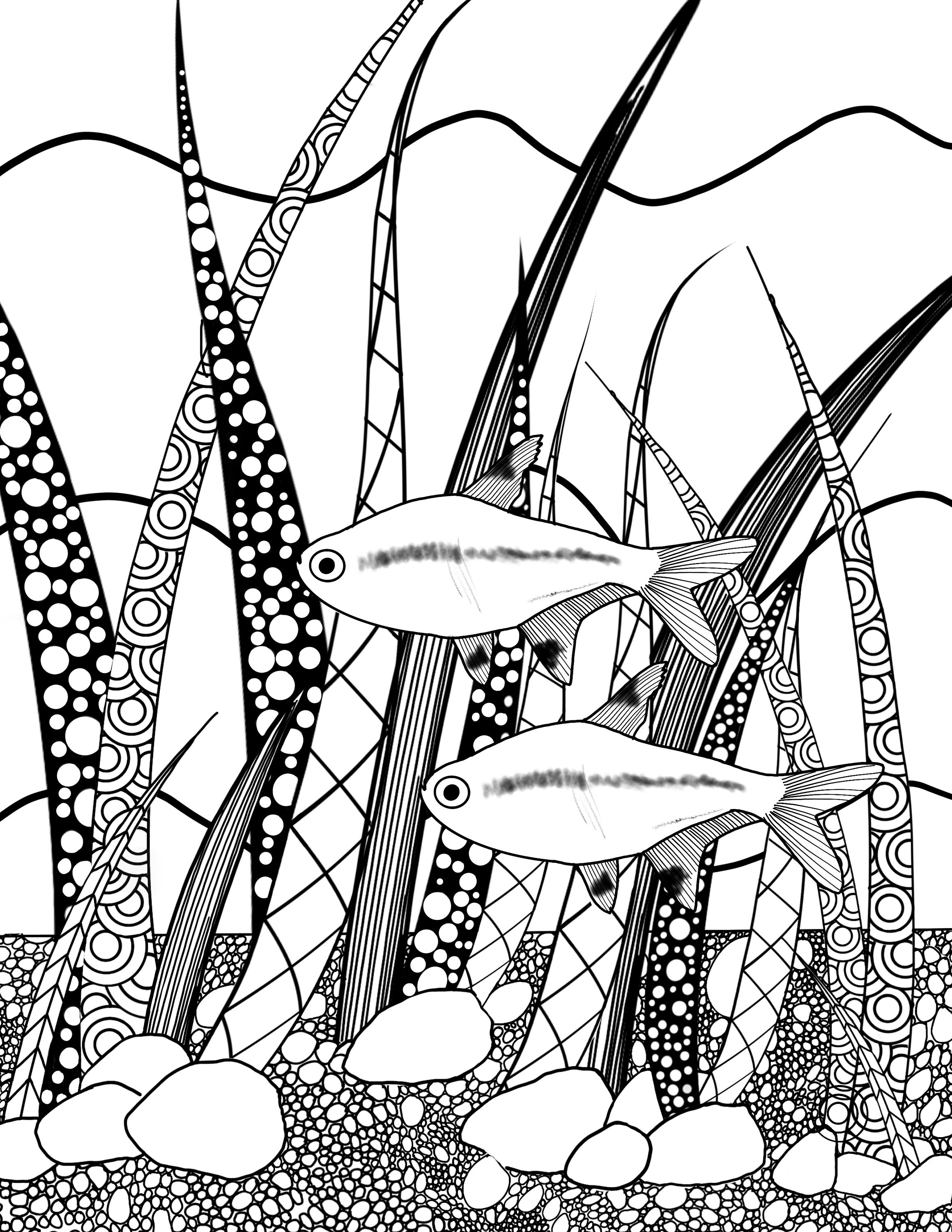 minimalist easy x ray tetra printable alphabet coloring pages etsy