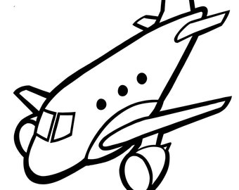 A320 Airbus Airplane Coloring Page Printable Commercial - Etsy