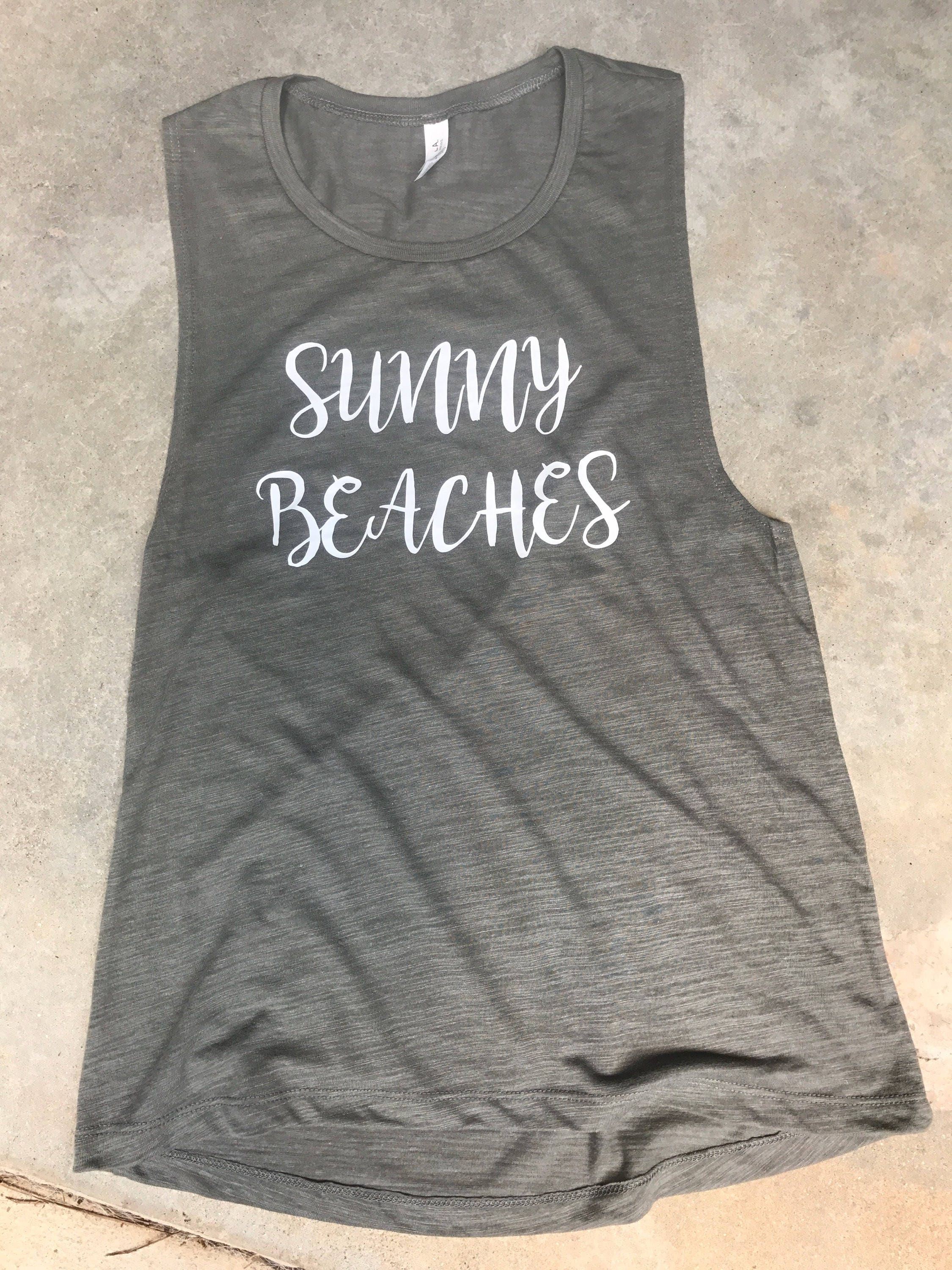 Sunny beaches muscle tank | Etsy