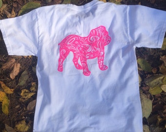 Comfort Colors bulldog print t-shirt