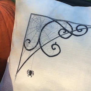 Spider and web pillow