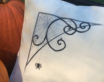 Spider and web pillow