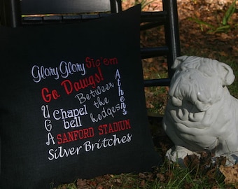 University of Georgia throw pillow