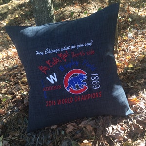 Chicago Cubs throw pillow