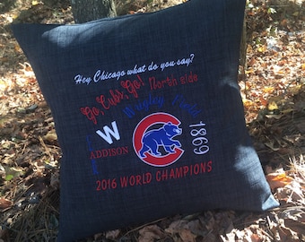 Chicago Cubs throw pillow