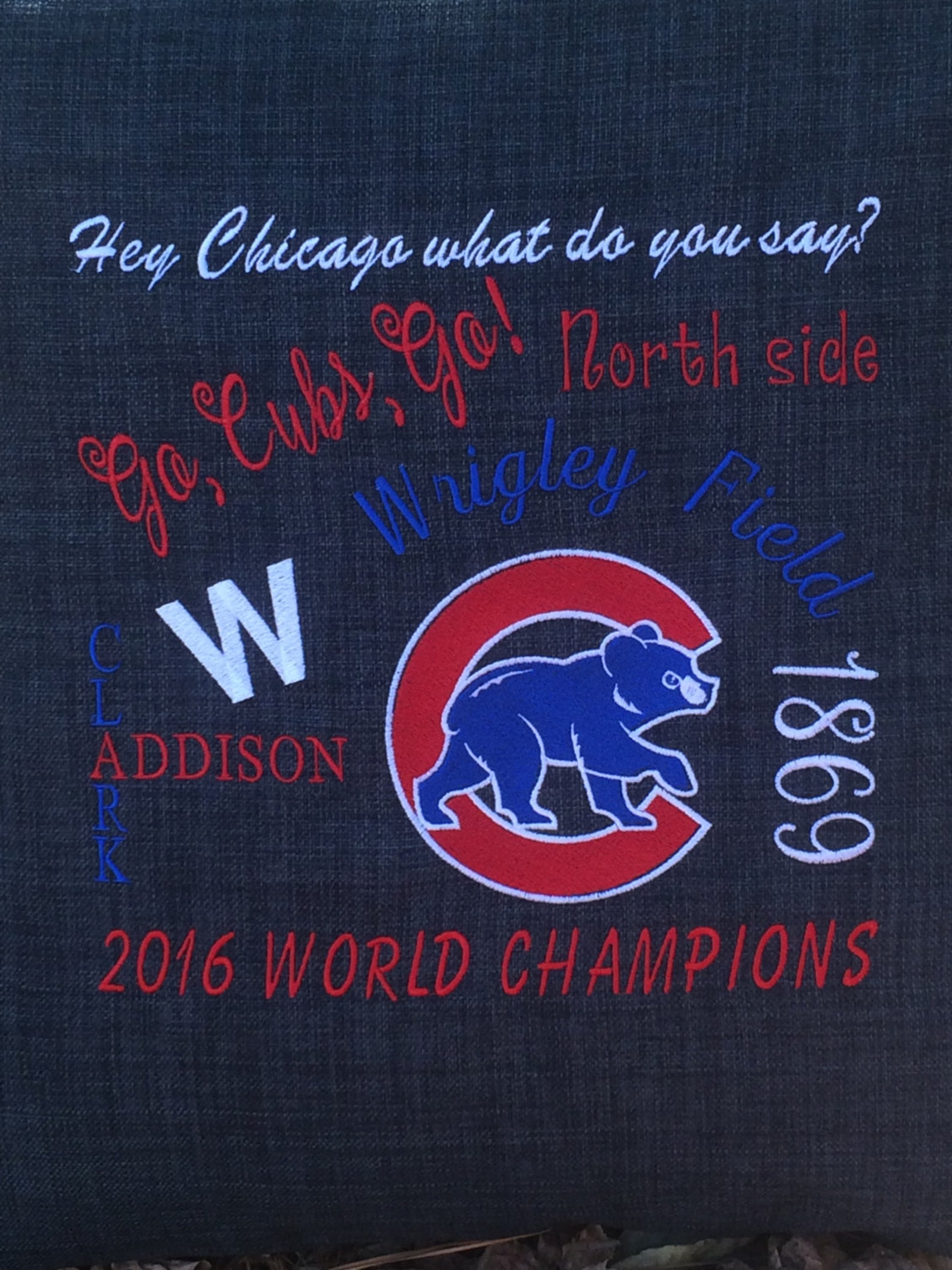 Chicago Cubs Throw Pillow Etsy