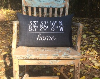 Custom coordinates pillow