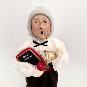 Byers Choice School Marm 1992 | Byers Caroler School Teacher | SIGNED Byers Choice Art Doll | Educator Appreciation Gift | School Mistress