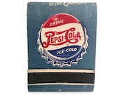 Vintage Matchbook 1940s Pepsi Cola Double Dot Soda Pop Advertising Matchbook Art The Maryland Match Co Matchbook Collector Gift