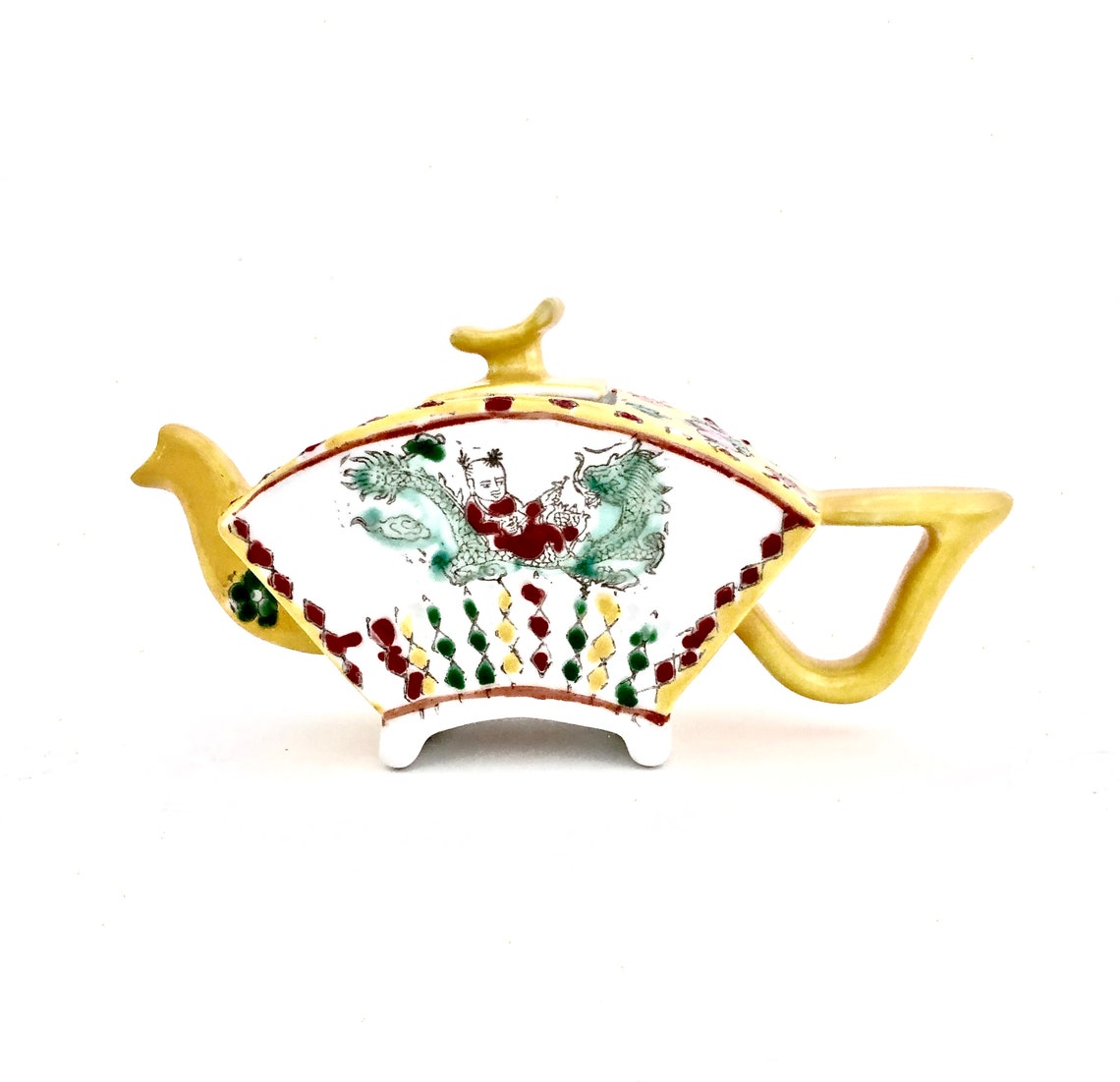 Chinese Dragon Teapot Mini Oriental Teapot Vintage Etsy