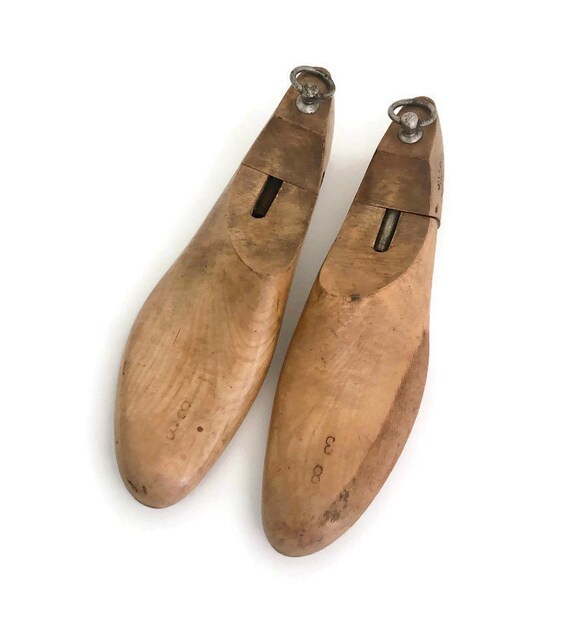 Vintage RedHead Shoe Stretcher Industrial Farmhouse Vanity Wall Decor Rochester O.A Miller Shoe Tree Wooden Cobbler Tool Rustic Primitive