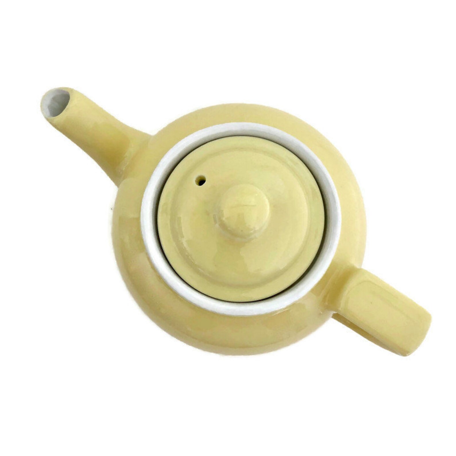 Yellow HALL Teapot 1950s Art Deco Vintage Teaware Etsy