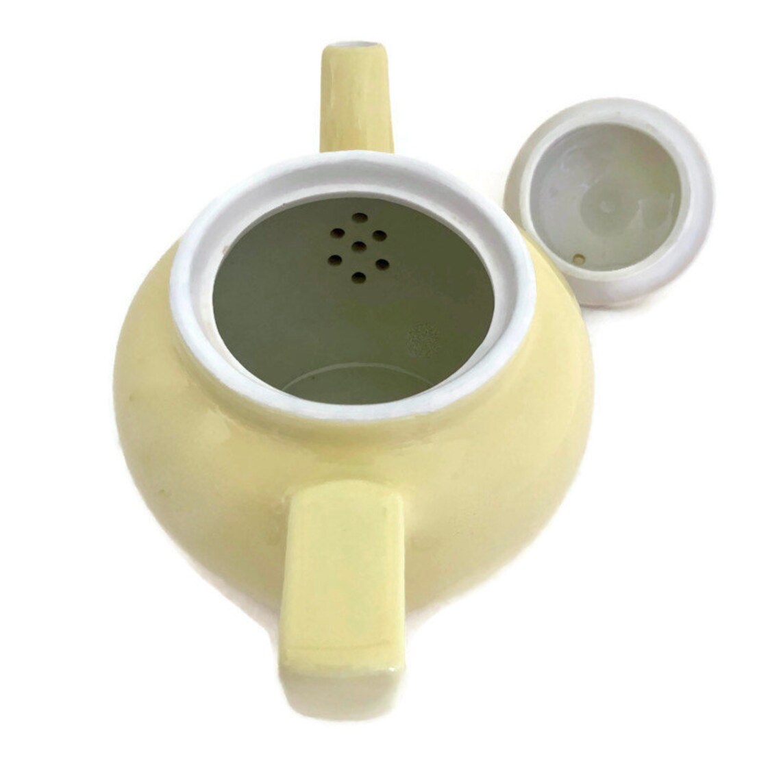 Yellow HALL Teapot 1950s Art Deco Vintage Tea Ware Etsy