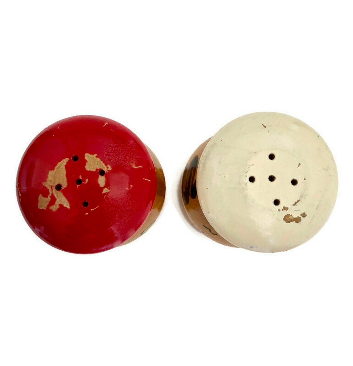 Salty and Peppy 5 H Salt and Pepper Shaker Set Vintage Etsy