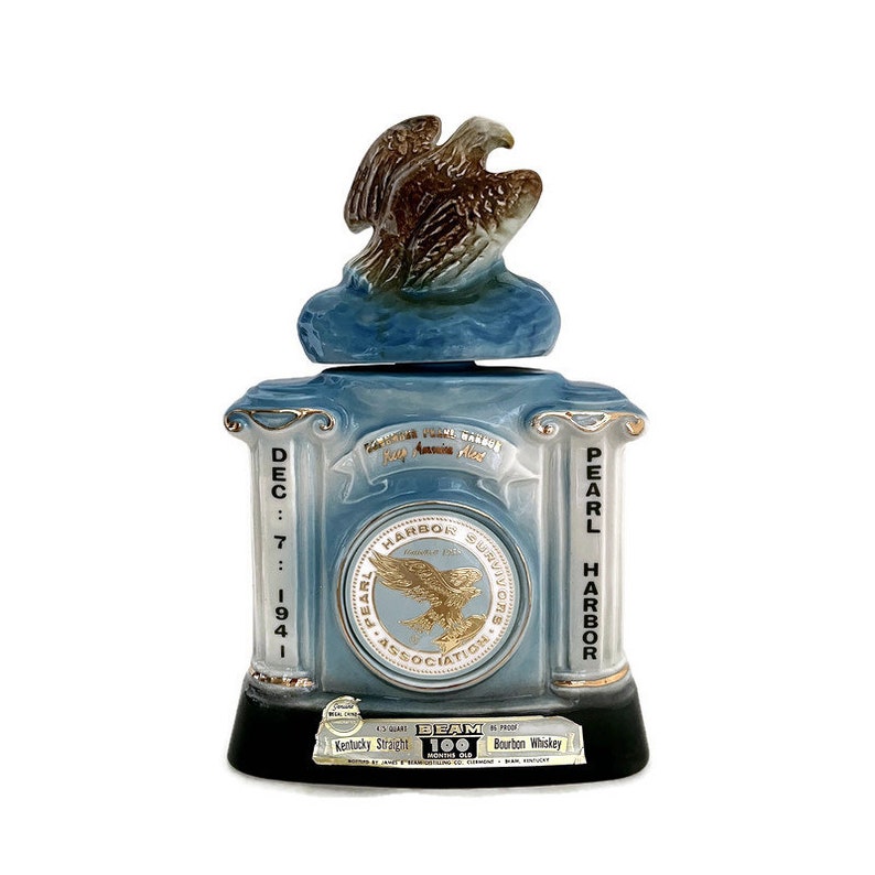 Vintage Jim Beam Bourbon Decanter World II Memorabilia Etsy