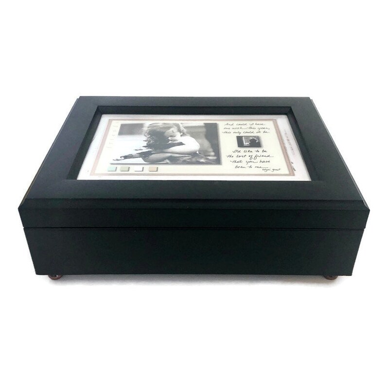 Daughter Gift Contemporary Jewelry Box Sankyo Music Box For Her You Are My Sunshine Vintage Picture Frame Musical Jewelry Box