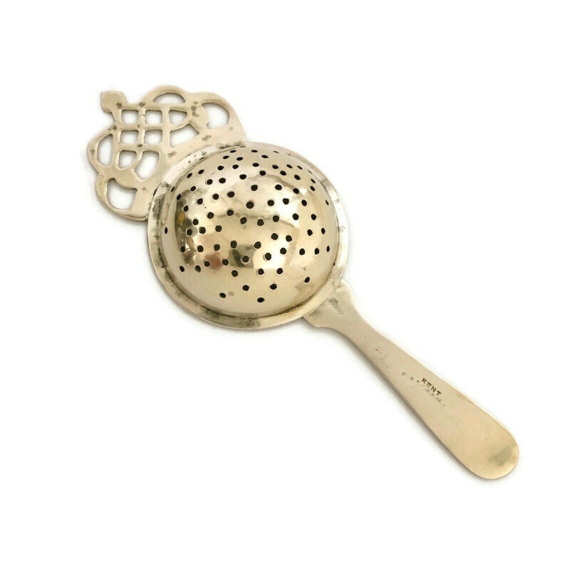 Individual OverCup Brass Tea Strainer E.P.N.S. A1 Tea Etsy
