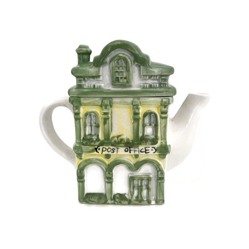 Post Office Teapot 18 OZ Green Townhouse Teapot British Etsy