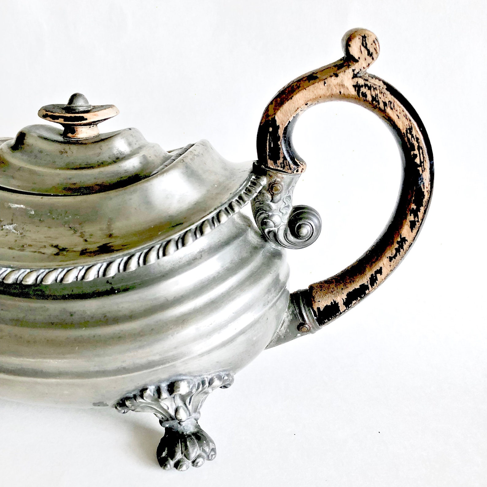 RARE Pewter Teapot 1800s by Dixon & Son Antique Britannia Etsy