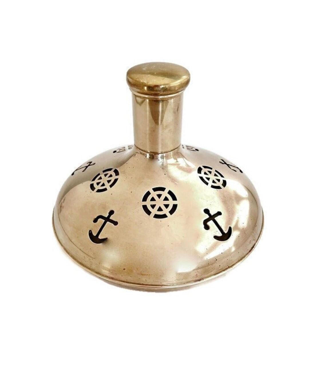 Brass Encased Captain's Decanter 1970s Made in Sweden Etsy