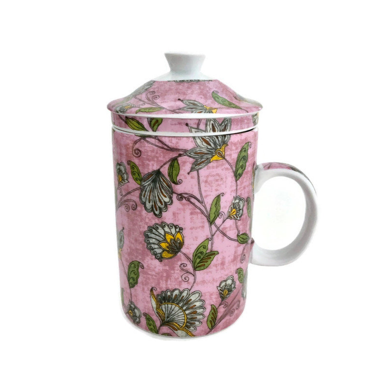 Tea Mug with Infuser and Lid Porcelain Steeping Tea Mug | Etsy