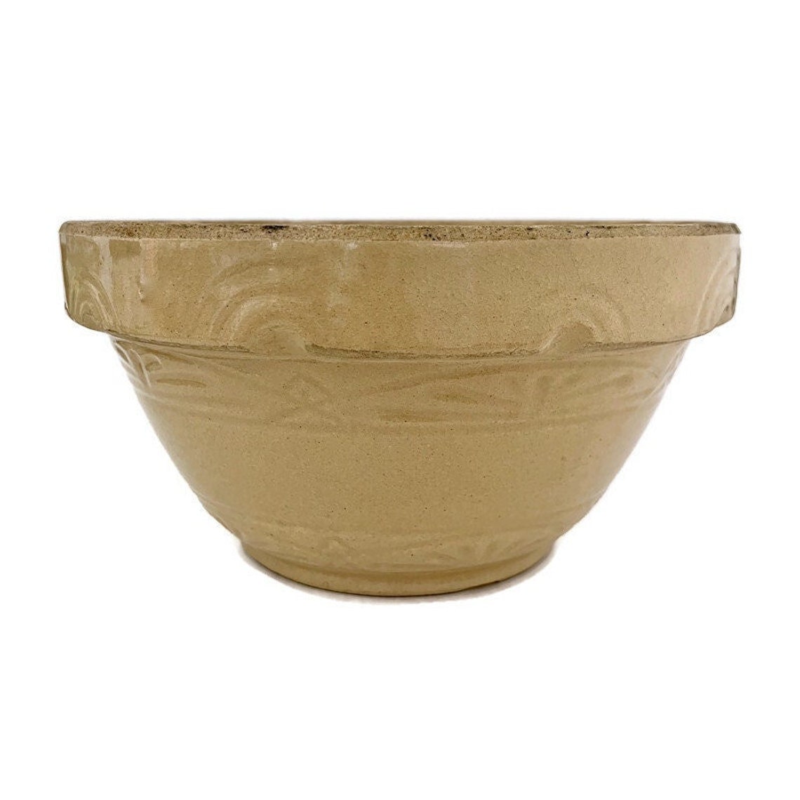 Yellow Ware Bowl 1910s Earthenware Bowl Shoulder Bowl Etsy