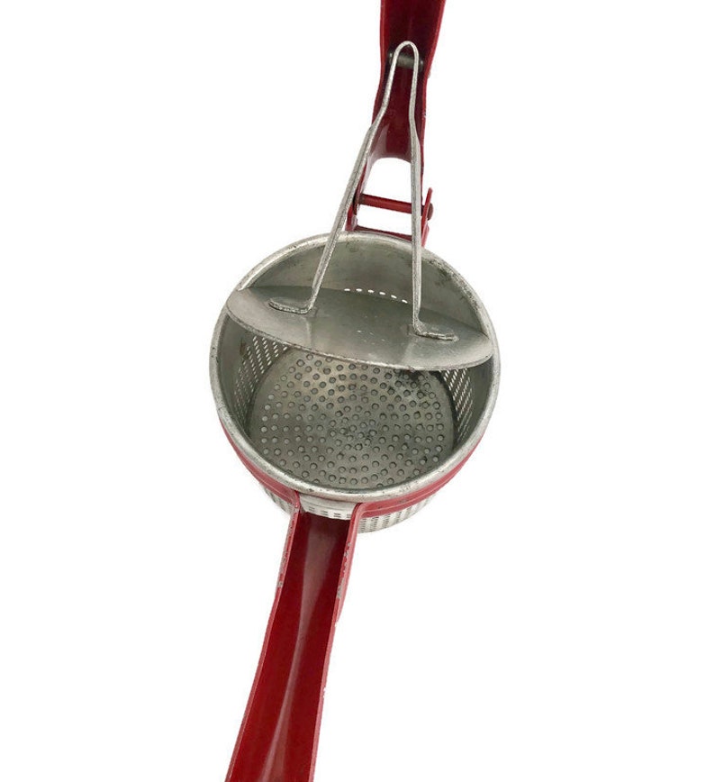 Sieve Masher 1950s With Red Handle Vintage Potato Ricer Etsy