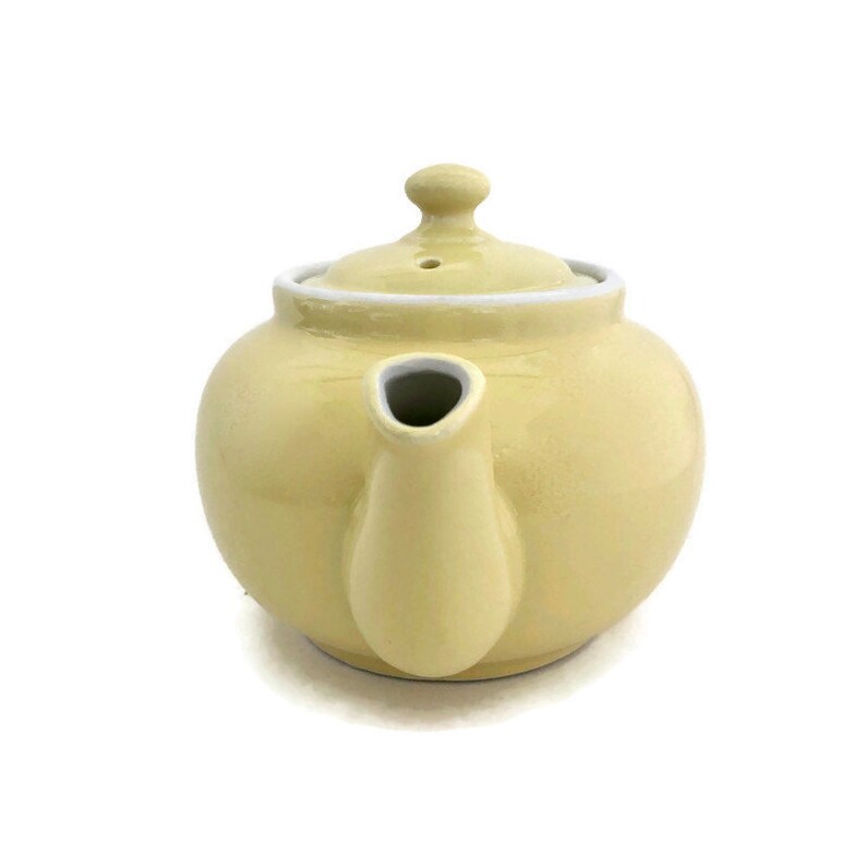 Yellow HALL Teapot 1950s Art Deco Vintage Tea Ware Etsy
